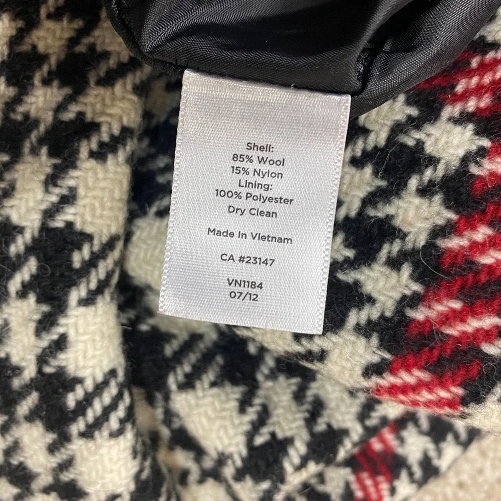 Talbots Skirt Womens 8 Wool Blend Black Plaid Straight Ladies Preppy Classic 90s